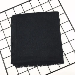 Wholesale High Quality Spring Autumn Winter New Literature And Art Women Cotton Linen Solid Color Shawl Neckerchief Scarf