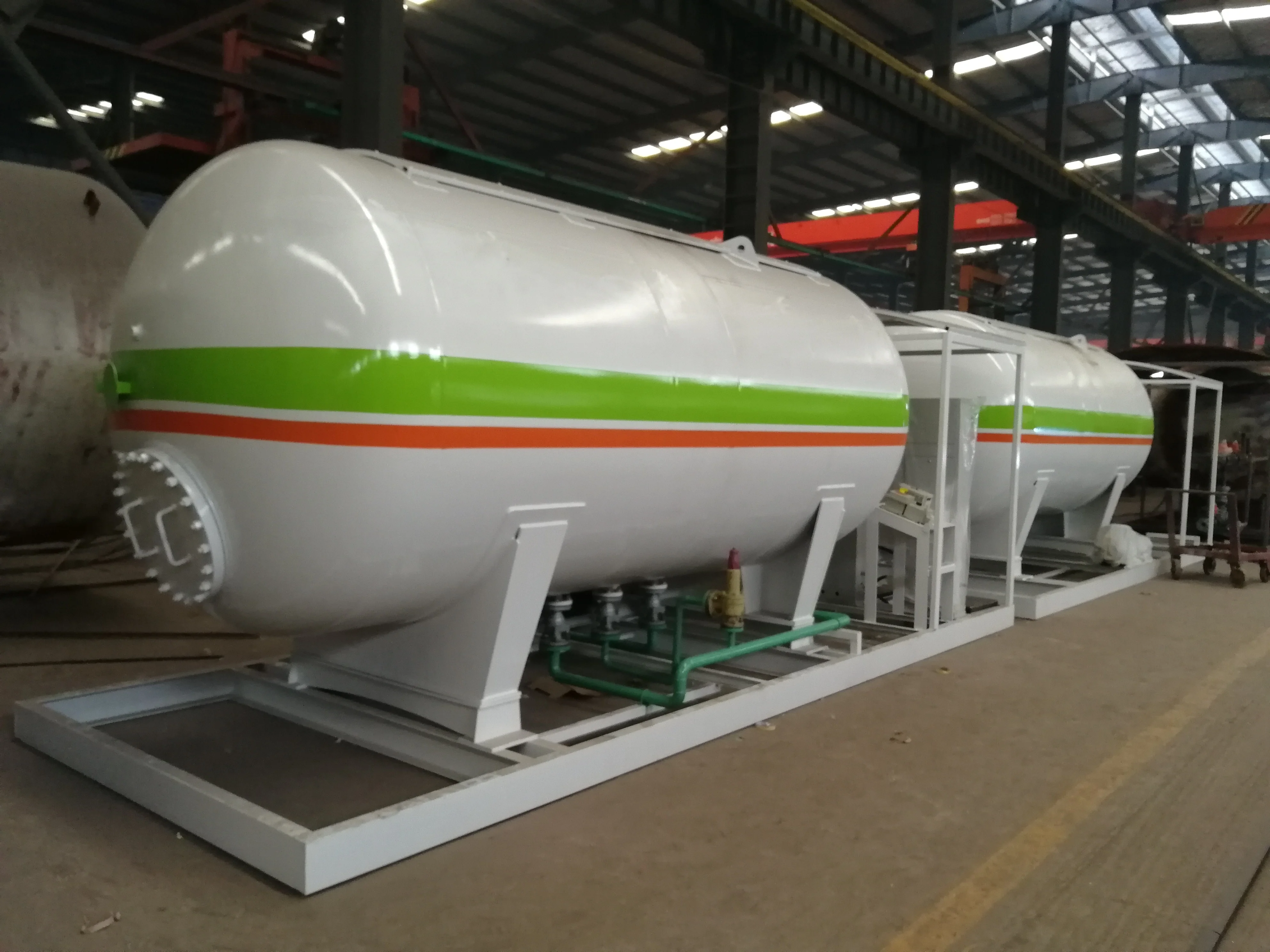 10000liters lpg filling plant with two dispenser/5tons capacity lpg cylinder filling station