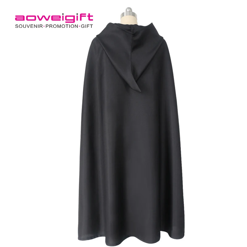 Promotion medieval Ester festival black European hooded printed cross cloak Halloween cosplay knight style long rope for kids