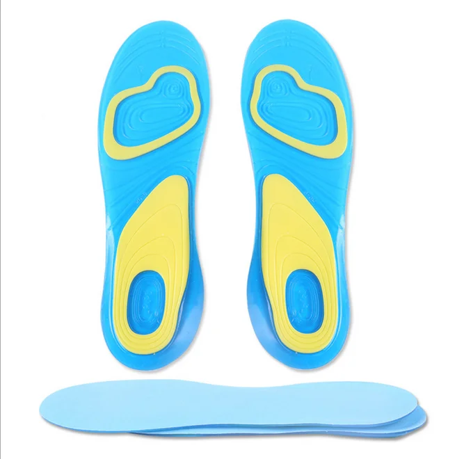 GEL Sports Insoles for Foot Pain and Fasciitis Relieve, Full Length Comfort Inserts for Heel Protection, Shock Absorption#YD-05