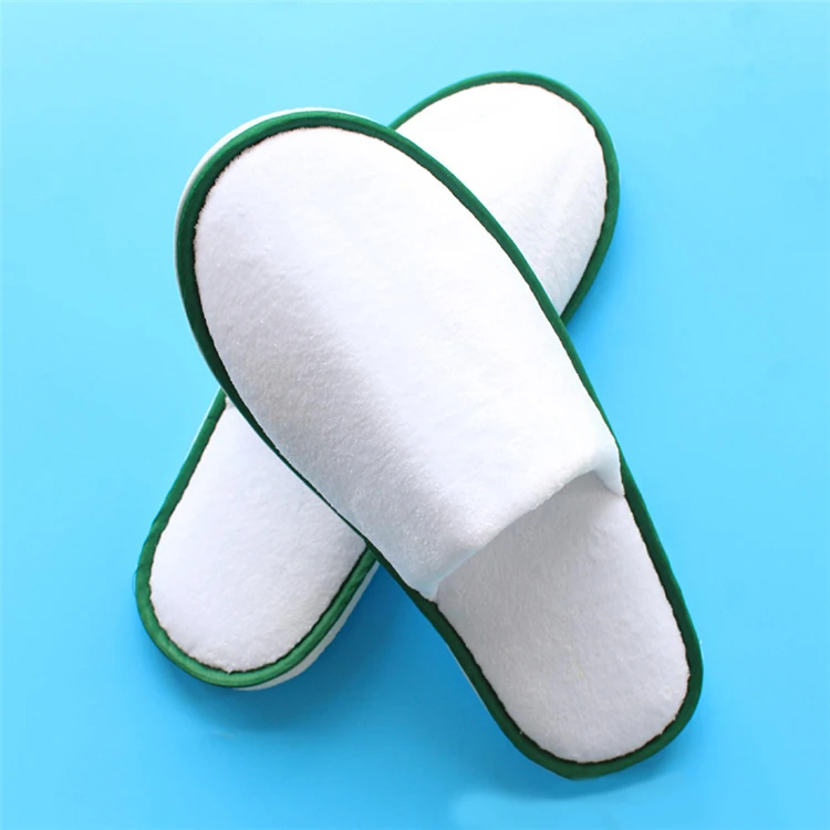 Embroider Velvet Wholesale Spa Slippers Hospital Amenity Hotel Disposable Slippers