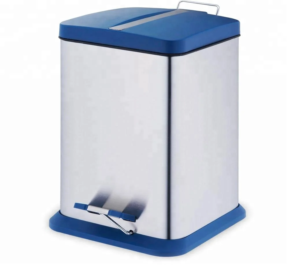 Foot pedal dustbin hospital medical waste bin S.S Peal Bin with plastic cover 20L(AWB107)