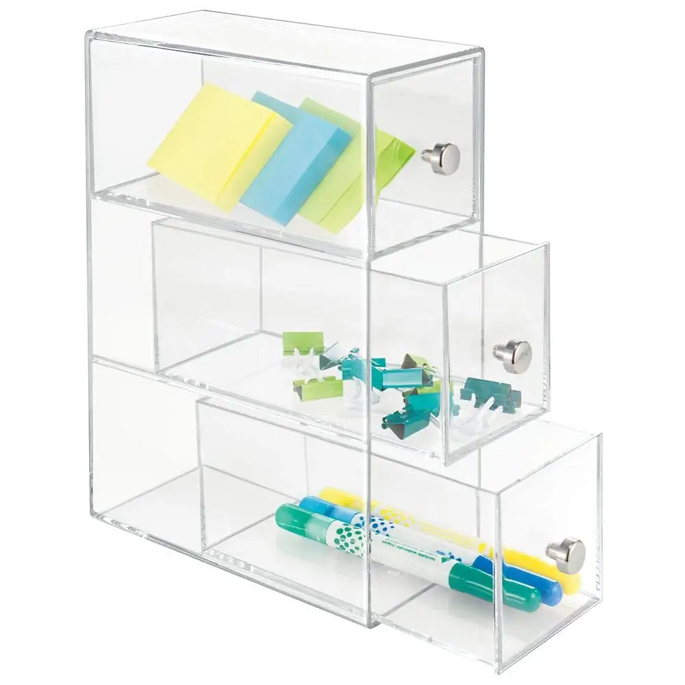 Gel Pens Draw Organizer Desk Storage Plastic Clear Acrylic Desk Sets Customized YAW-177 CN;ANH YAGELI 50pcs 3-5 Working Days