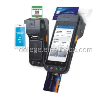 5.5 дюйма Промышленные отпечатков пальцев android КПК со встроенным принтером и кредитных карт