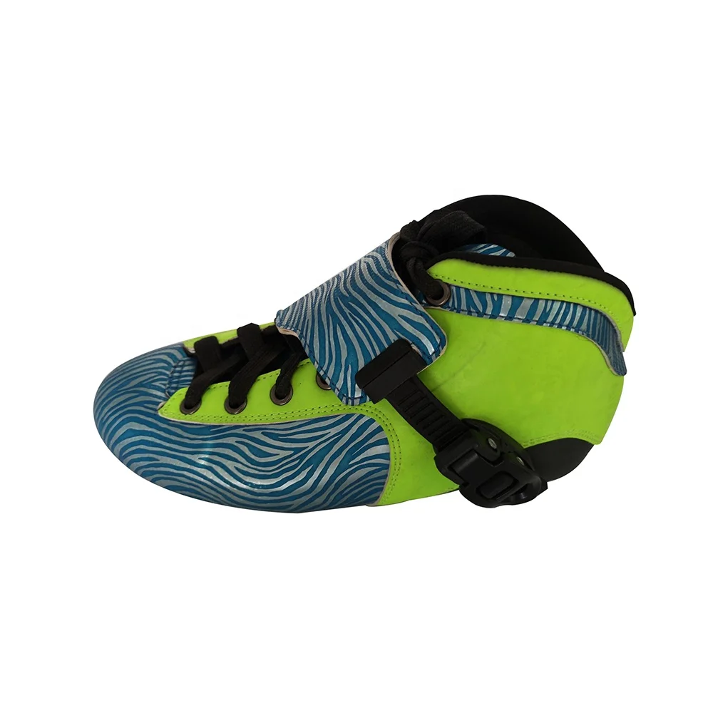 Professional adjustable outdoor carbon fiber leather roller inline skate upper boots for kids