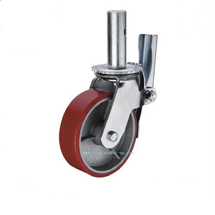 Ролики для строительных лесов 8X2 дюймов, полиуретановое колесо для строительных лесов