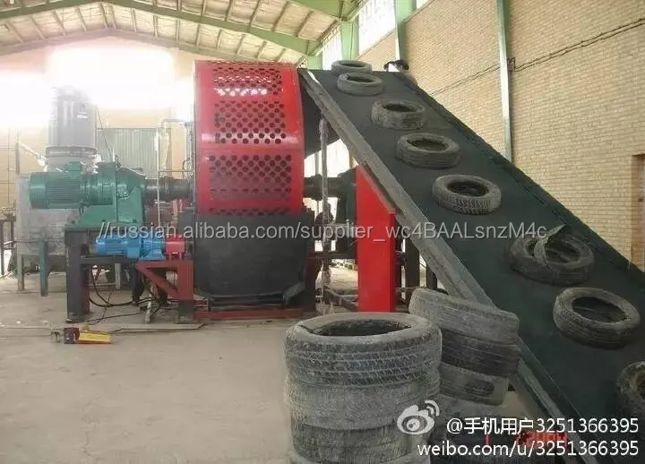 Equipment for recycling used tires, rubber powder
