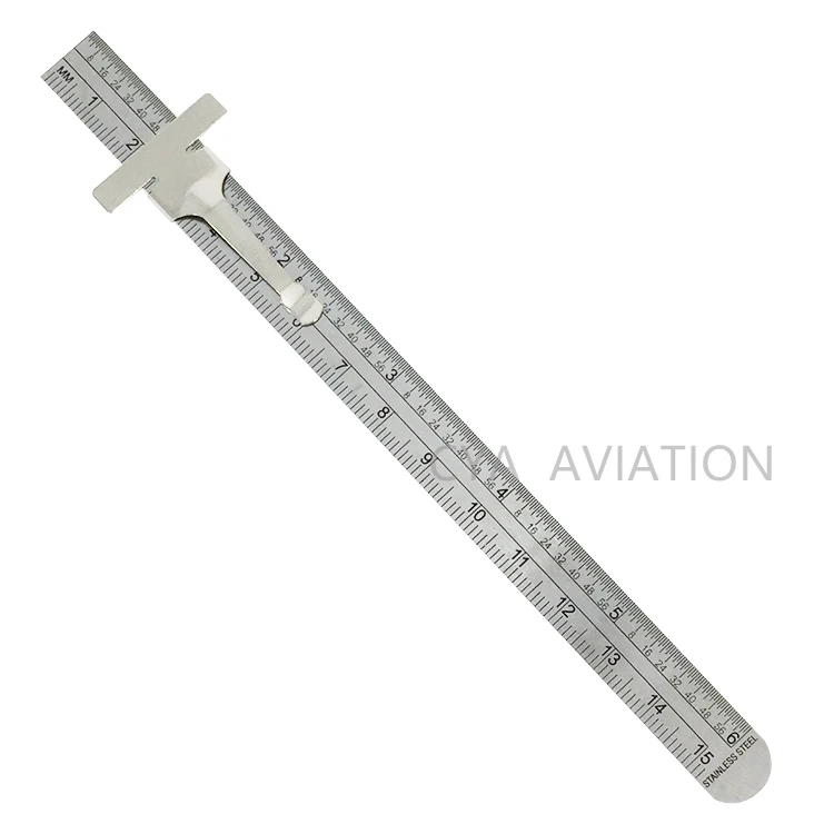 Pocket size Aluminum Scale Ruler 6 inch Slide Ruler sew supplies 15cm small Ruler
