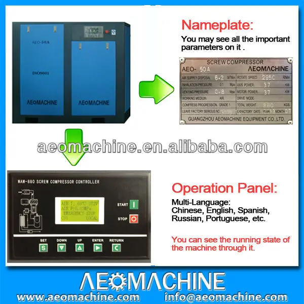 25Hp 18.5kw Stationary Oil Injected Air Compressor