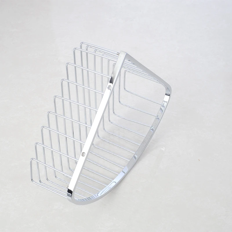 HUIDA Cheap hanging bathroom double tiers stainless steel corner shower shelf basket