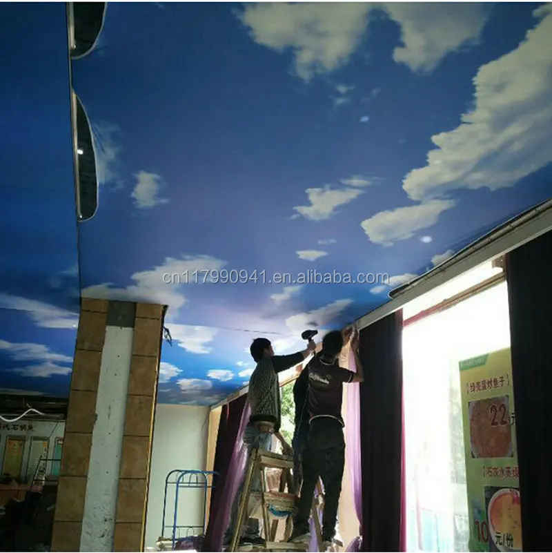 clear white transparent pvc stretch ceiling film for kid room
