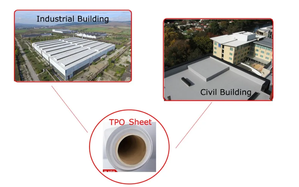 TPO fiber backed thermoplastic polyolefin waterproofing membrane