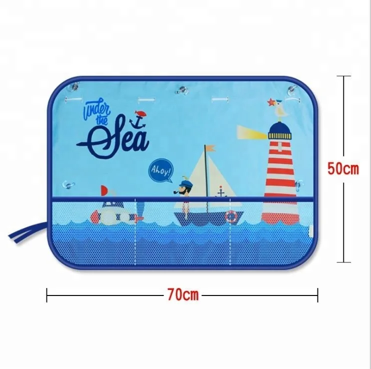 Universal Size Cartoon Car Curtain for Side Window