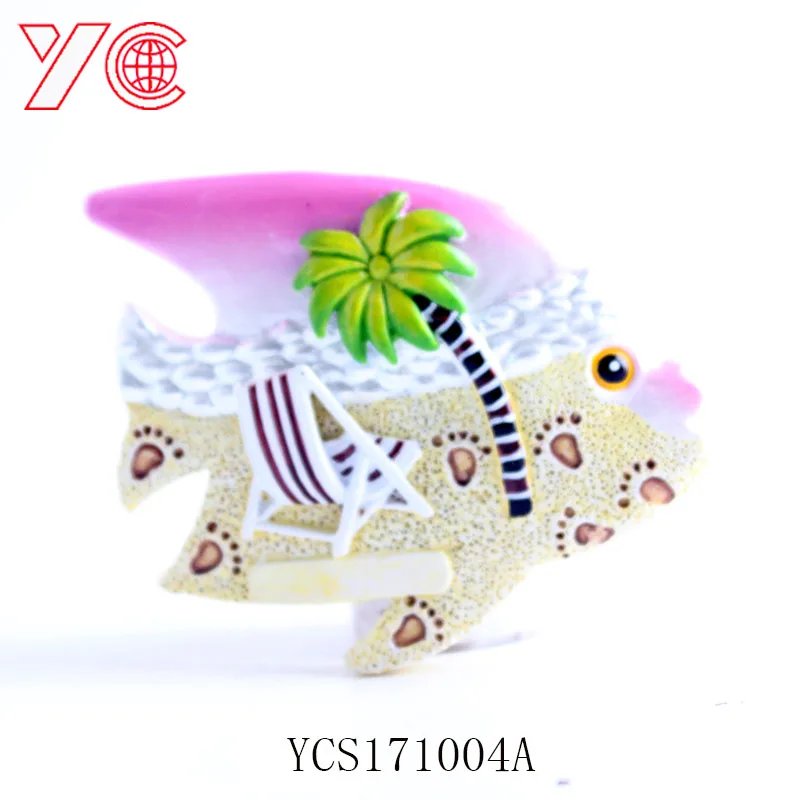 
YCS16807A Tenerife words sun tree and parrot spain customised fridge magnet polyresin souvenir 