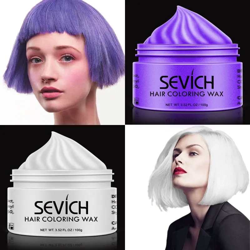 Temporary Hair Colour Pomade 8 colors elastic styling hair wax for man and woman