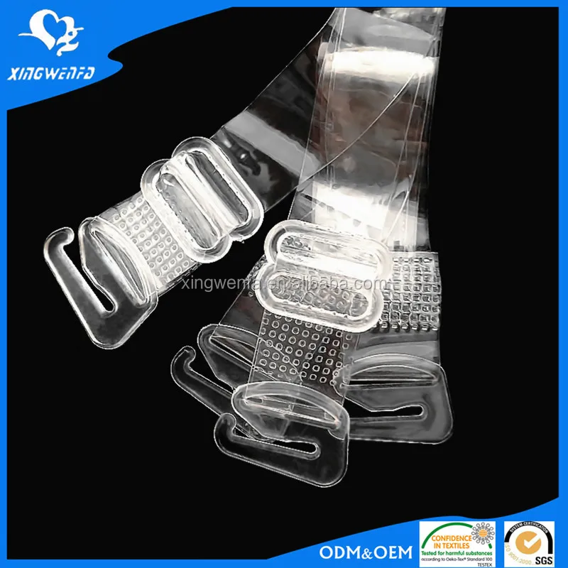 Transparent plastic bra strap 10mm 12mm Invisible bra  clear TPU strap