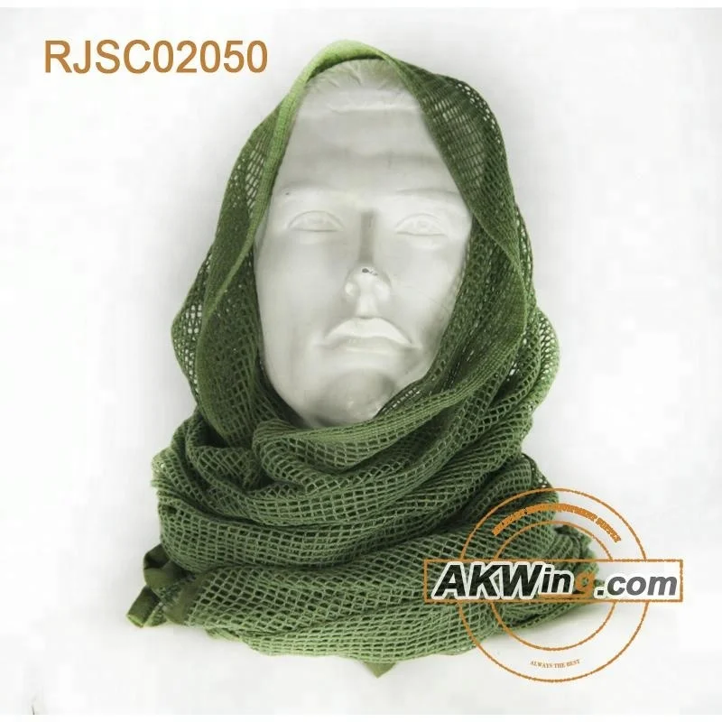 Olive Green plain military shemagh scarf Polyester sniper Face Veil Hijab head military scarf