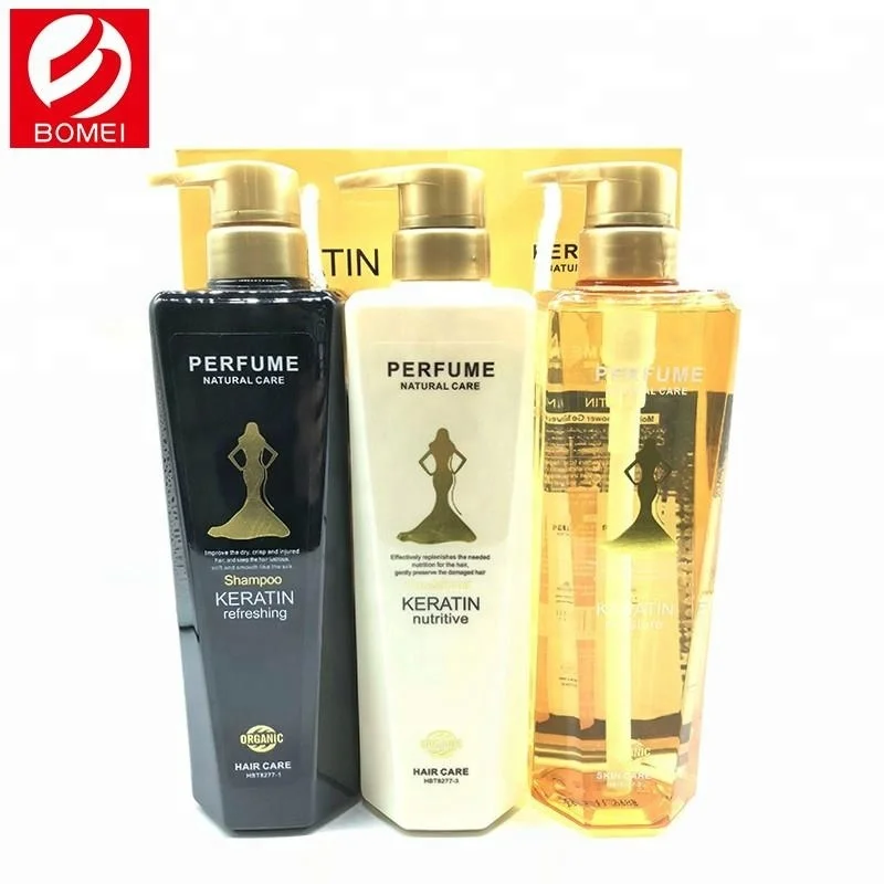 
Keratin refreshing nutritive hair care set shower gel shampoo and hair conditioner 