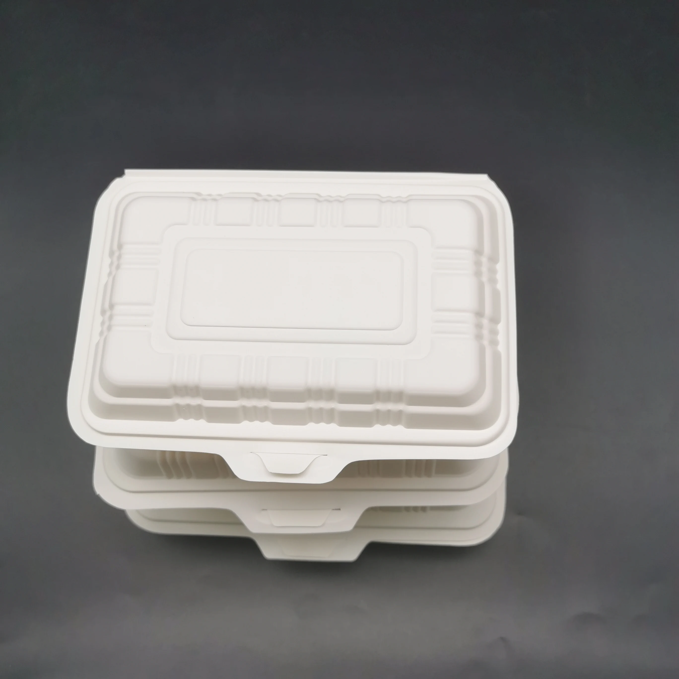 
Biodegradable Cornstarch Food Container Sets Eco Friendly Food Packaging Clamshell Containers 