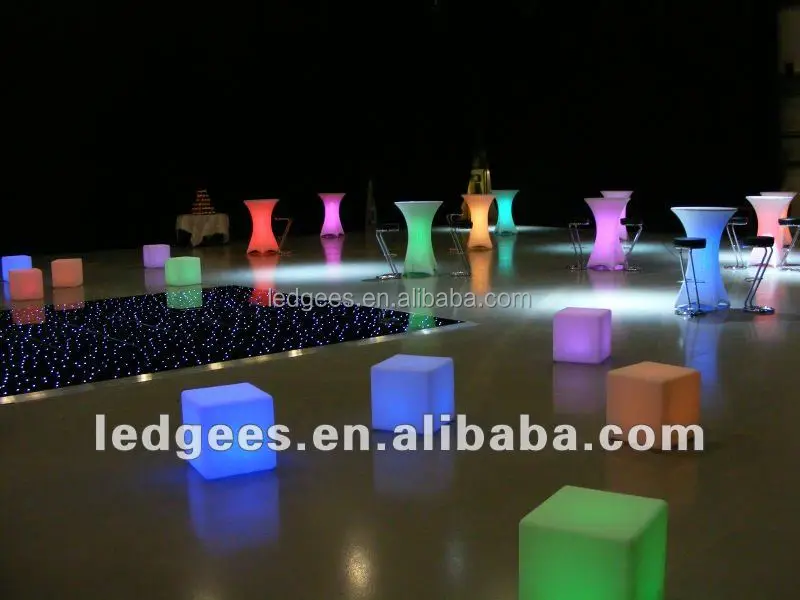 50x50x50cm magic change color plastic led cube chair LED chair LED cube