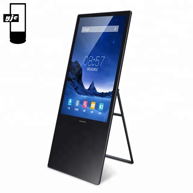 55 Inch LCD Portable Advertising Player For Restaurant Retail LCD Poster Advertising Display Screen Portable Digital Signage