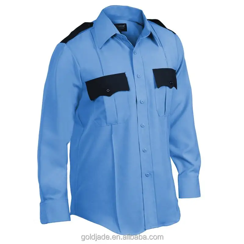 
blue cheap security uniform Customize design guard uniform black 