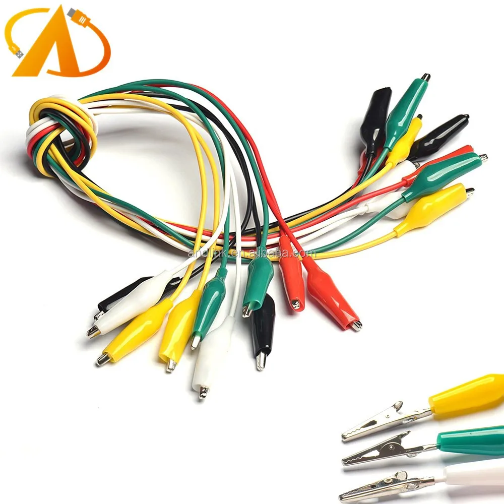 
Alligator Clips Wires 5 Colors Test Lead Set 22AWG 300V  (60688554557)