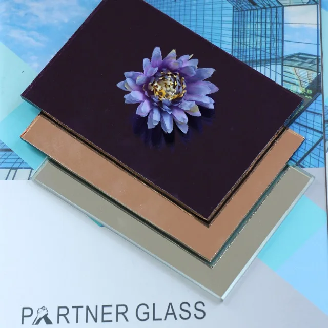 3 mm 3.5 mm 5 mm Custom Cut  Colored Bevel Edge Bronze Golden  Decorative  Double Coated Aluminum Mirror Glass