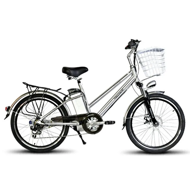 24 Inch Unisex Electric City Bicycle 48V 250W
