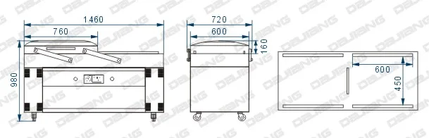 DZ-600-2S DOUBLE CHAMBER FOOD Saver VACUUM PACKAGING MACHINE VACUUM SEALING MACHINE Grocery Fast food packing machine China