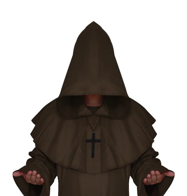 Halloween Monk Clothes Men Sweatshirt Priest Pastor Costume