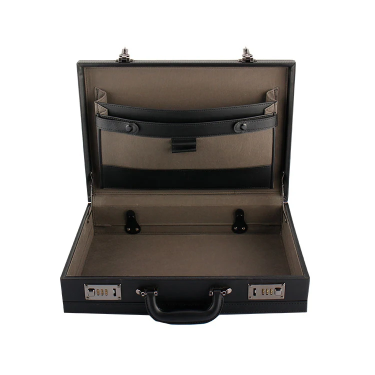 Hot-selling man business cheap wholesale leather briefcase box men with locks