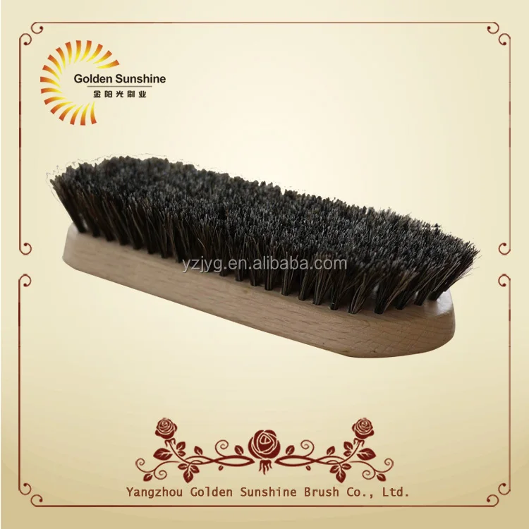 
Hot selling new design wooden horsehair shoe cleaning brush manufactory with FSC certification 