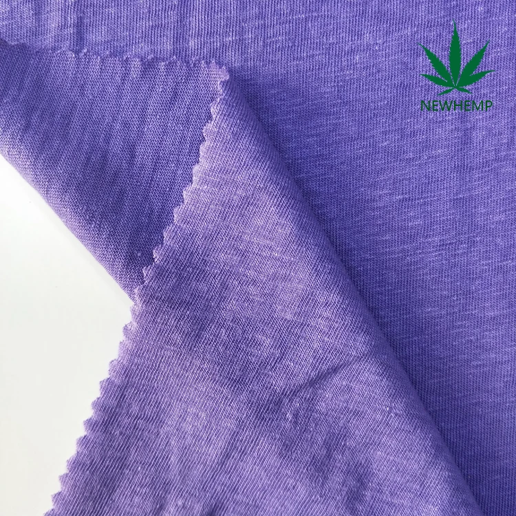
GOTS certificated fabric hemp with 55% hemp 45% organic cotton blends hemp jersey fabric 