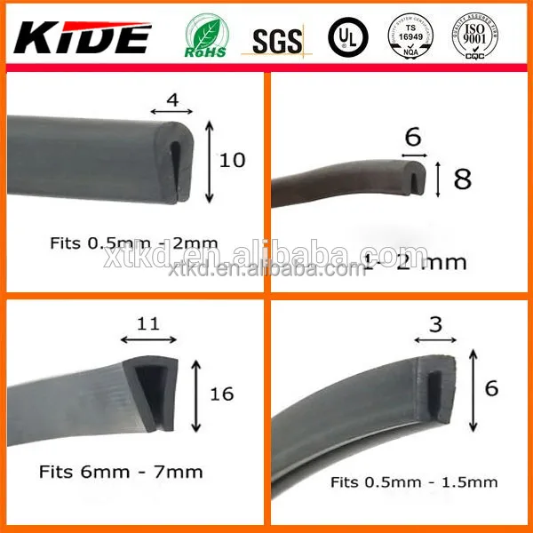 EPDM strip/U-channel seal strip,epdm rubber protection strip,rubber protection strip