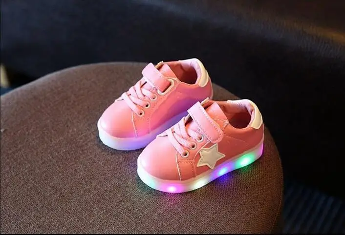 LED lighting children shoes Lovely kids flashing luminous sneakers kids boys shoes