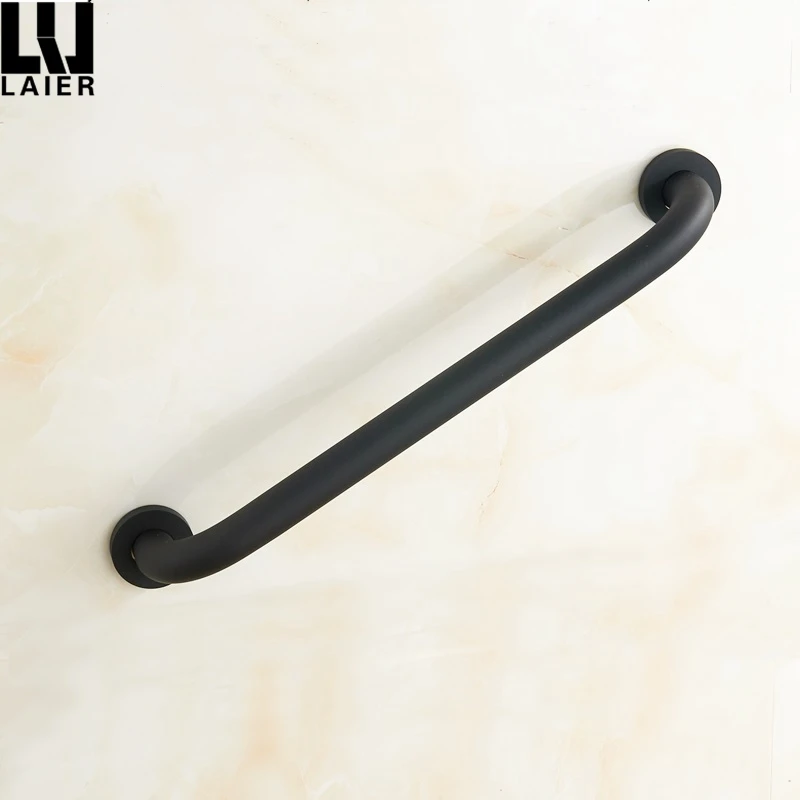 Wall Mounted Toilet Stainless Steel Matt Black Safety Strong Metal Toilet Safety Grab Bar