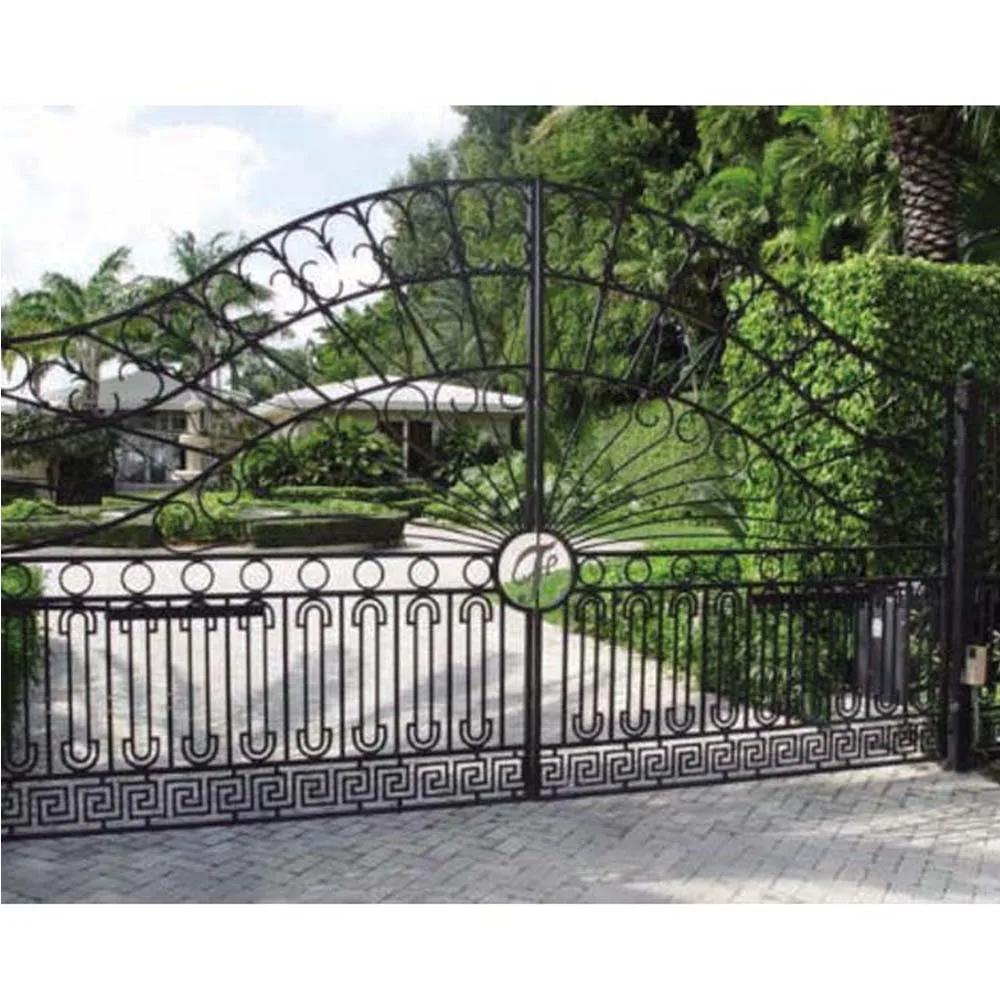 Luxury Wrought Iron Main Gate Models / Forged Iron Gate Design for Garden