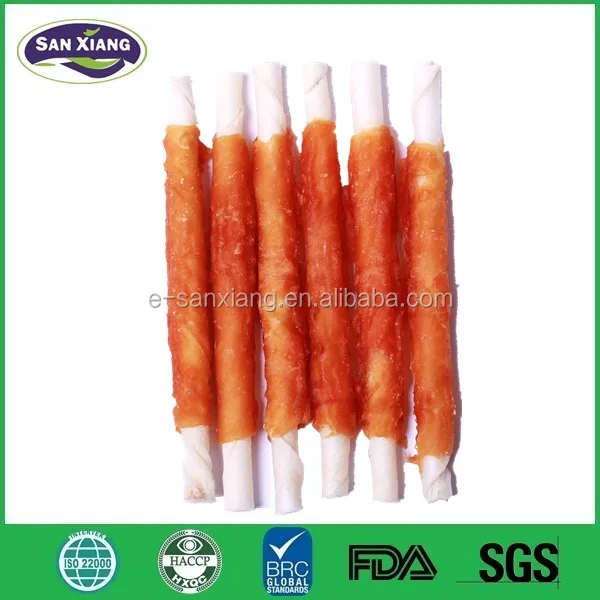 rawhide stick with duck bulk dog treats bully sticks