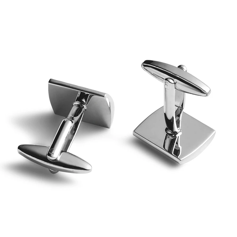 Высококачественные классические металлические запонки, мужские свадебные запонки на заказ, жесткие эмалированные запонки