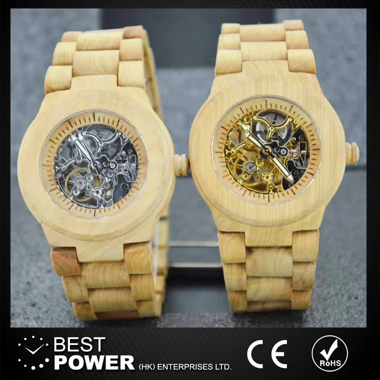 Good Selling high quality Vogue Mechanical wooden regal Watch wood watch