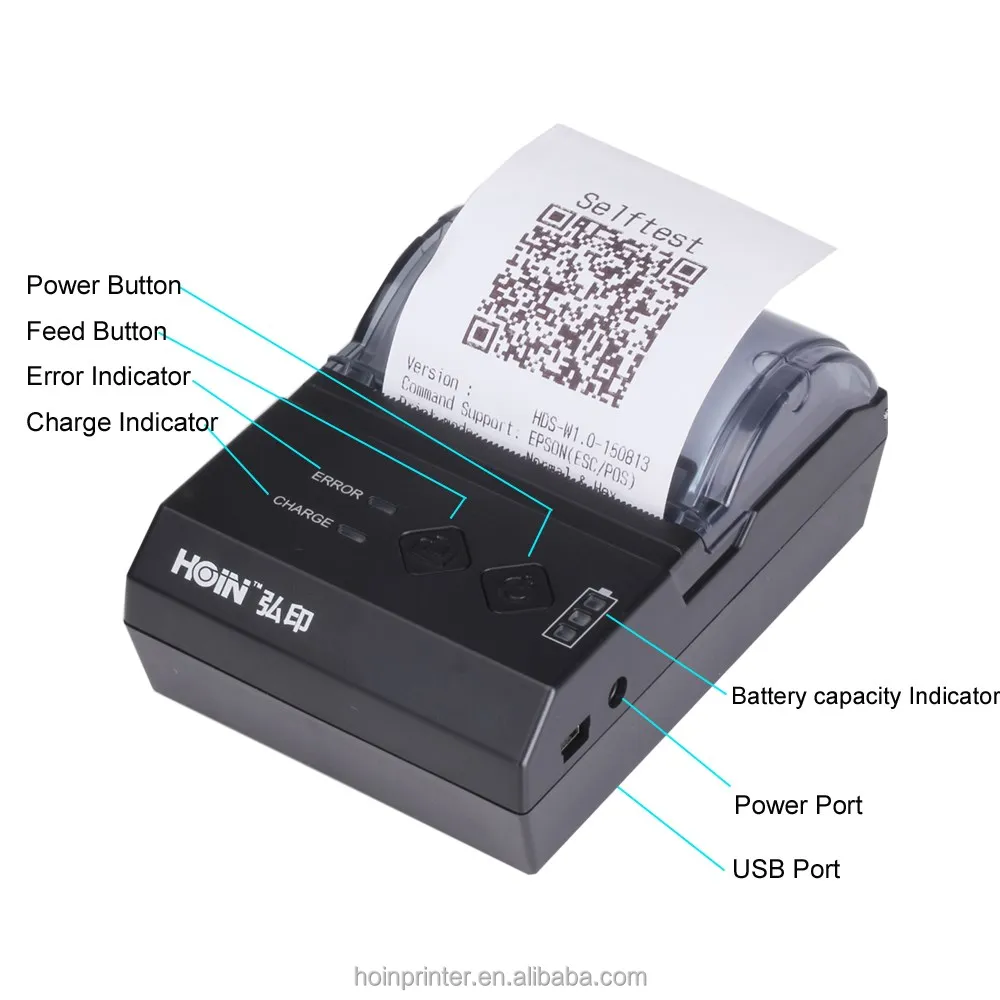 Handheld BT Printer 58mm Mobile Pos Terminal With Printer