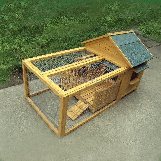 wood small pet house Wooden Rabbit Cage with enclosed run