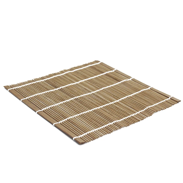 
Excellent 24 x 24 cm Hand Craft Carbonized Bamboo Sushi Rolling Mat 