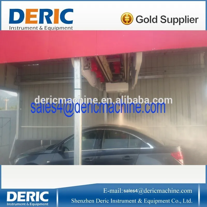 Auto touchless car wash with moving built-in hairdryer