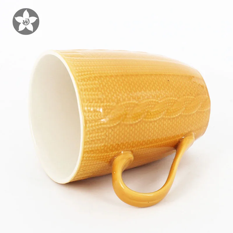 Tableware elegant style personalized cup large ceramic coffee mug recycled flared coffee mugs