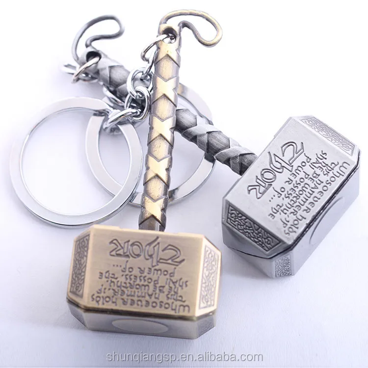 Wholesale Avenger Alliance Pendant Quake Hammer THOR Alloy Pendant Razer Hammer Keychain