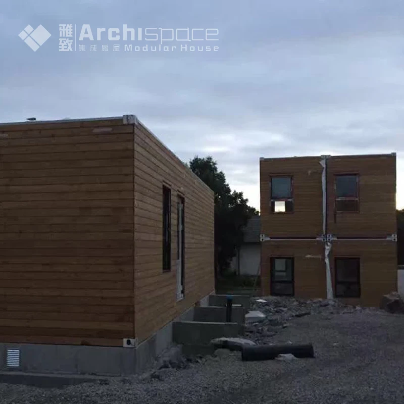 
wooden pattern villa 40ft container house manufactures prefabricated homes 