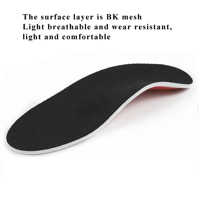 Anti-vibration moderate pressure breathable  arch support unisex adult orthopedic insoles