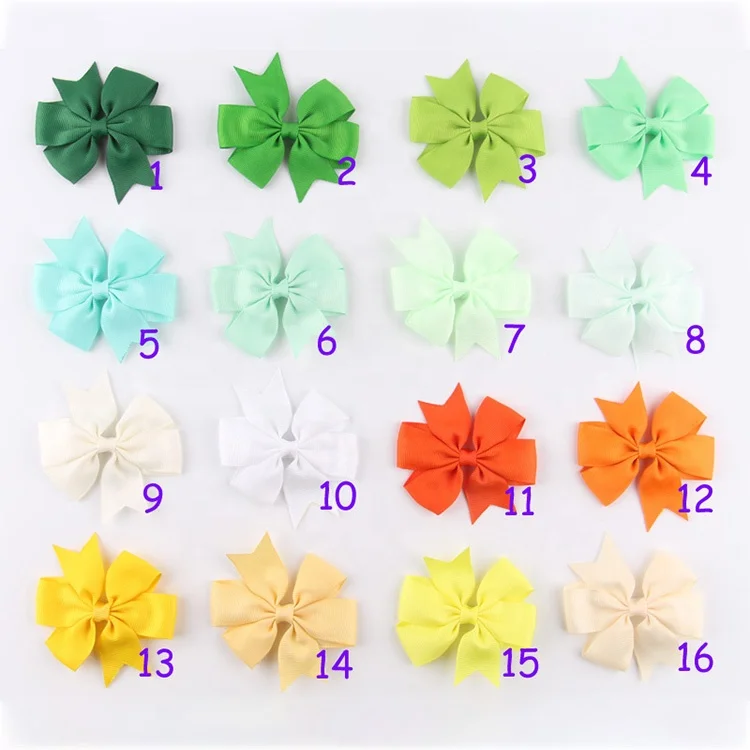 
Factory price Ribbed fishtail spring women s hair accessories 40 colors bow hair pin kids 